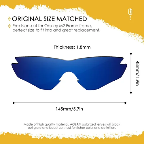 Vista 27 de Lentes de repuesto ANSI Z87.1 para gafas de sol Oakley M2 Frame OO9212