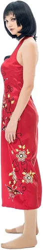 Vista 6 de Ada Wong - Disfraz de cosplay rojo sexy Cheongsam conjunto completo