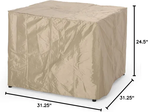 Vista 13 de Christopher Knight Home Archie Outdoor - Fogata cuadrada de 40,000 BTU, color gris