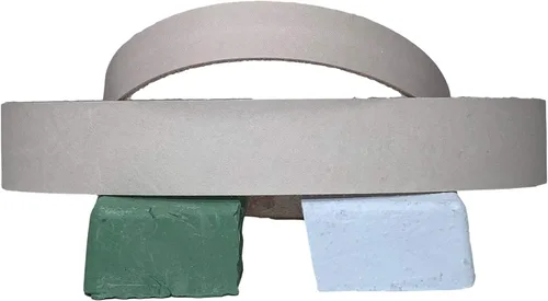 Vista 2 de Leatherbeltman 3/4" x 12" y 1" x 18" Leather Strop Combo Pack – Compatible con Ken Onion Worksharp WSKTSKO y Ken Onion Blade Grinder Attachment