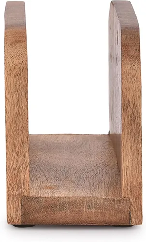 Vista 3 de NIRMAN Servilleteros de madera de acacia para cocina, dispensador de servilletas de papel vertical para cocina, decoración de mesa de comedor