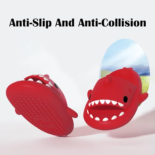 Vista 6 de Sandalias Cloud Shark para hombres y mujeres, divertidas pantuflas de animales para adultos, acogedoras sandalias antideslizantes de tiburón
