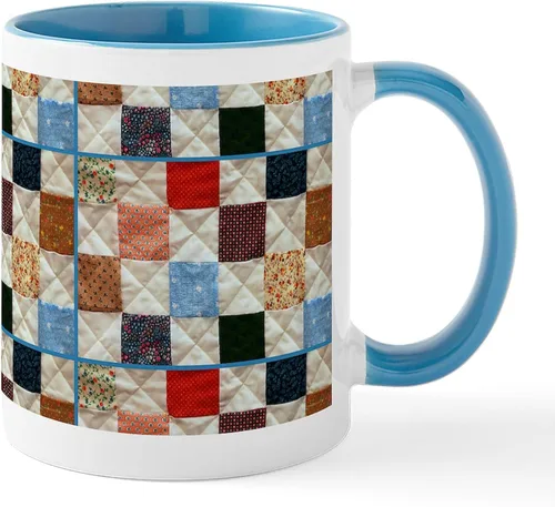 Vista 64 de CafePress I'd Rather Be Quilting Mug Taza de café de cerámica de 11 oz (11.0 fl oz)