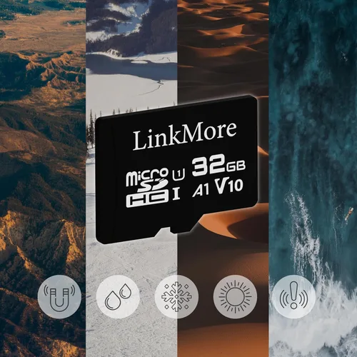 Vista 5 de LinkMore Tarjeta Micro SD XV11 de 32 GB, microSDHC, A1 U1 V10, hasta 90MB/s A1 V10
