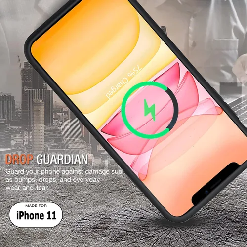 Vista 5 de Funda de batería para iPhone 11, funda de carga portátil recargable de 10000 mAh mejorada con carga inalámbrica compatible con iPhone 11