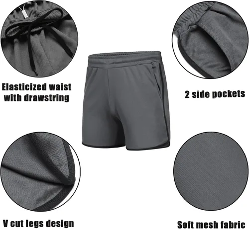 Vista 5 de COOFANDY Pantalones cortos de entrenamiento para hombre, ligeros, para fisicoculturismo, correr, pantalones cortos deportivos con bolsillos