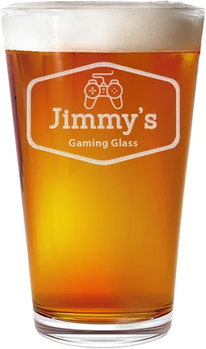 Vista 10 de Vaso de cerveza grabado personalizado de 16 onzas, regalos de Navidad grabados personalizados para hombres, regalos de cumpleaños para papá, regalos