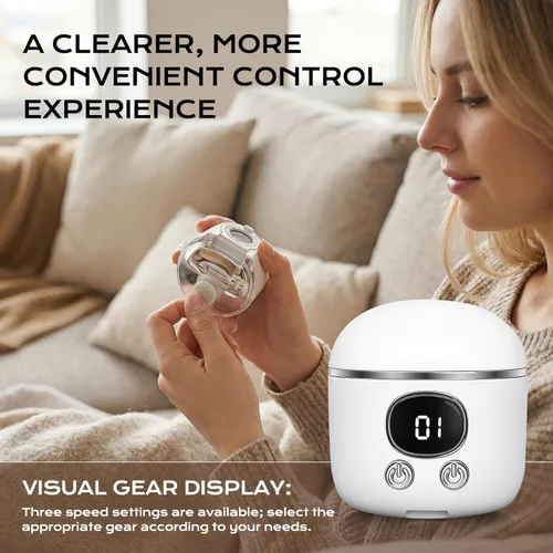 Vista 3 de Cortauñas eléctrico automático 3 en 1 con luz LED y lima de uñas, pantalla digital LCD de 3 velocidades, almacenamiento de clips de uñas