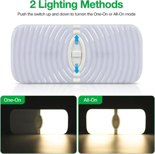 Vista 2 de Aaleds Luces interiores de caravana, luces LED de 12 voltios de 1200 lm, luces de cámper de 12.5 W, luces LED de RV para interiores de 12 V, luz