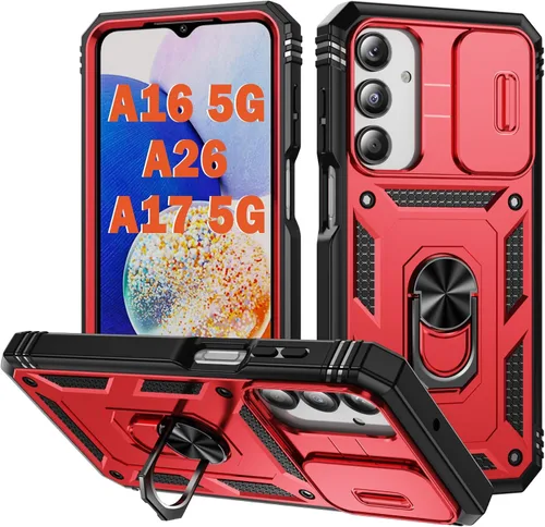 Vista 78 de PASNEW Funda militar para iPhone 13 Pro Max, cubierta de cámara deslizante y soporte de anillo de metal de 360°, carcasa rígida multicapa resistente