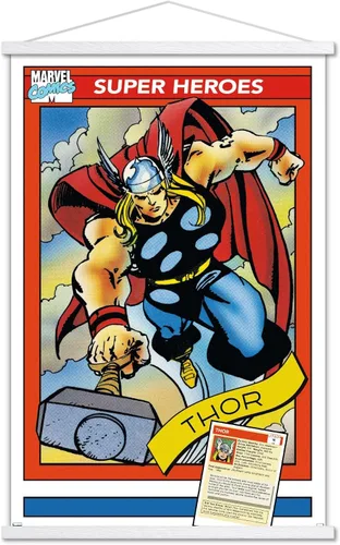 Vista 17 de Trends International Marvel Trading Cards - Póster de pared de Thor, 22.375 x 34 pulgadas, versión premium sin marco