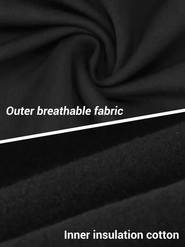 Vista 5 de Women's Thermal Underwear Base Layer with Fleece Lined Winter Cold Weather Negro