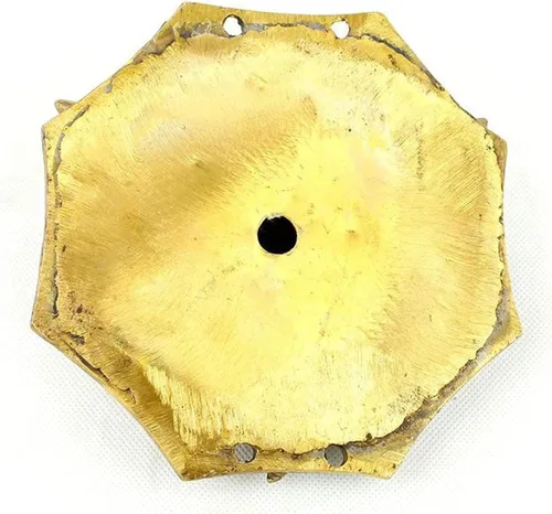 Vista 2 de Adornos de escultura de latón para estantes, espejo Feng Shui Bagua, mordeduras de león, adornos de espada, colgante de espejo estereoscópico