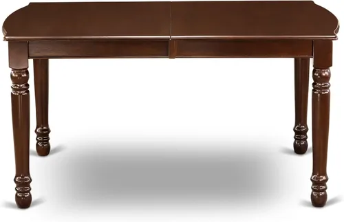 Vista 9 de East West Furniture DONO5-MAH-C - Juego de comedor de 5 piezas para 4 personas, incluye una mesa de comedor rectangular con hojas de mariposa y 4