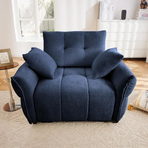 Vista 17 de Leyu&Hafort Sofá modular seccional, sofá modular Cloud con asiento profundo, moderno sofá modular con otomana móvil, sofá de felpilla con almohadas