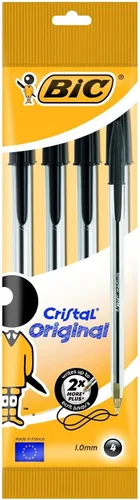 Vista 12 de BiC Cristal Original - Bolígrafo con punta redonda 1.0 mm paquete de de 4