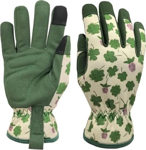 Vista 15 de Guantes de jardinería a prueba de espinas y resistentes a pinchazos con agarre, guante de jardín para mujer, regalos de cuero para trabajo