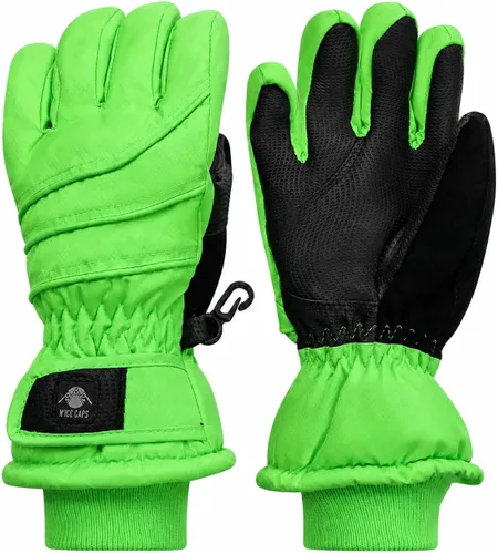 Vista 19 de N'Ice Caps - Guantes térmicos de invierno para niños, impermeables y cálidos Negro