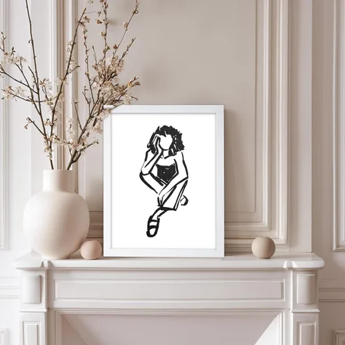 Vista 223 de Poster Master Faces Poster - Retro Women Print - Portrait Art - Sketch Illustration - Abstract Artwork - Woman Design - Chic Boho Design - Great