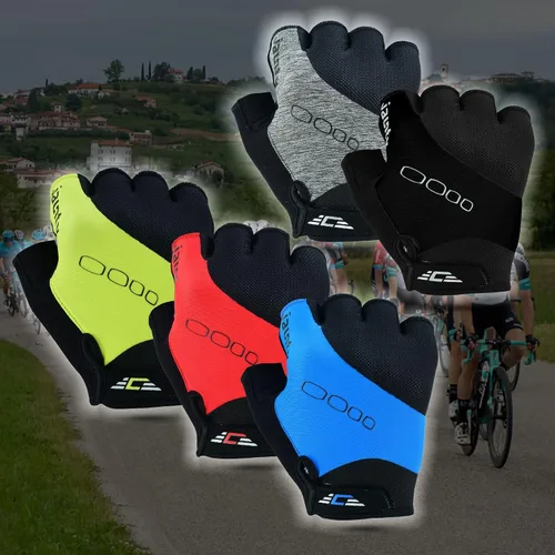 Vista 6 de JAUNTY Cycling Bike Gloves Men Gel Padded Half Finger Bicycle Gloves Shock-Absorbing Anti-Slip Breathable MTB Road Biking Fingerless Gloves for