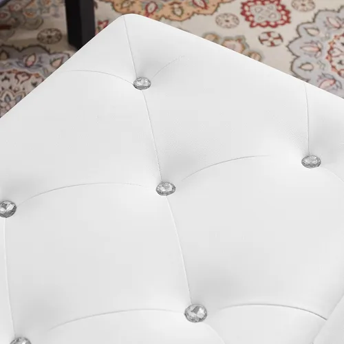 Vista 8 de anwickjeff Banco de almacenamiento copetudo con botones de terciopelo para dormitorio, beige, 40 pulgadas