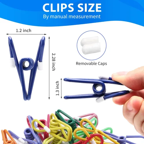Vista 2 de Clips para bolsas con revestimiento de PVC - Clips para chips y alimentos (colores mezclados 30 piezas)
