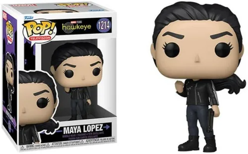 Vista 2 de POP Marvel: Hawkeye - Echo (Maya Lopez) figura de vinilo de Funko (paquete con funda protectora de caja compatible)