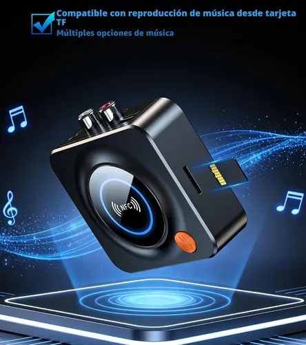 Vista 4 de Receptor Bluetooth para estéreo de casa, adaptador AUX RCA a Bluetooth para altavoces antiguos, receptor de audio inalámbrico NFC para sistema