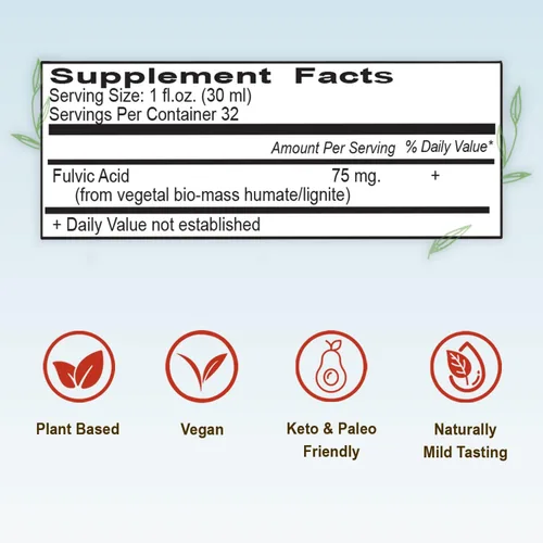Vista 5 de Vital Earth Minerals Fulvic Minerals Liquid - Suplemento de ácido fúlvico con más de 70 oligominerales, electrolitos para energía y vitalidad, 32