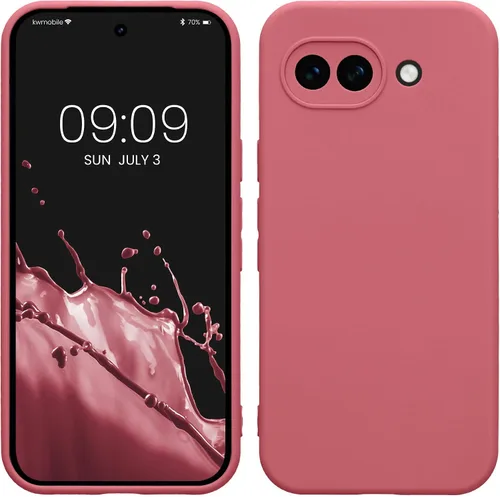 Vista 61 de kwmobile Funda compatible con Google Pixel 9 - Funda protectora delgada de TPU para teléfono - Acabado mate suave - Piedra antigua