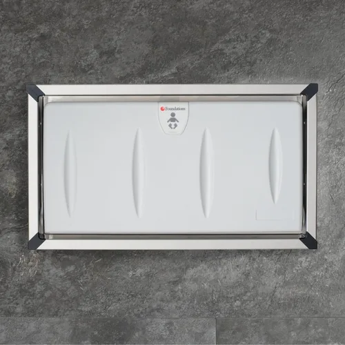 Vista 7 de Foundations Cambiador de bebé clásico horizontal para baños comerciales, diseño empotrado, fácil de limpiar e instalar, cumple con todos
