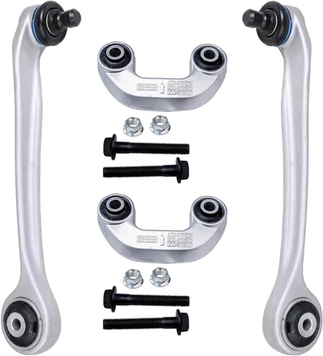 Vista 70 de Detroit Axle - 4 piezas de brazos de control traseros para Ford C-Max, Focus, Mazda 3 5, Volvo C30, C70, S40, V50, 4 brazos de control superiores e