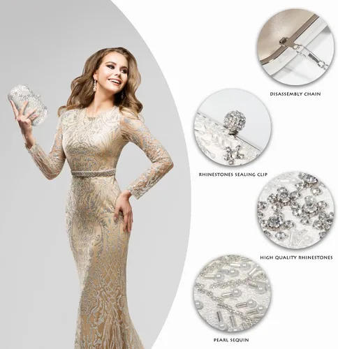 Vista 2 de AOYUNHUI Monederos de mano para mujer, bolso cruzado de boda, bolso cruzado para mujer, boda, graduación, fiesta, club