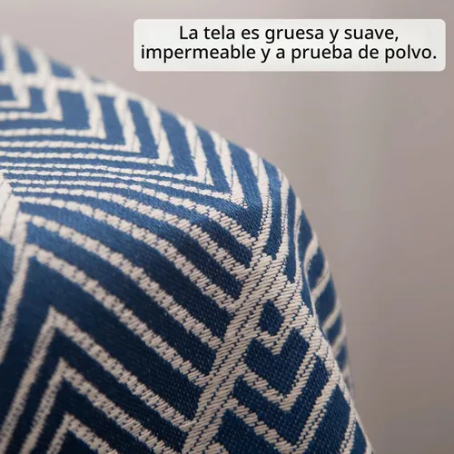 Vista 7 de Funda impermeable para teclado, suave, gruesa y duradera, patrón geométrico, ajuste universal para teclados de piano digital de 61/76/88 teclas Azul