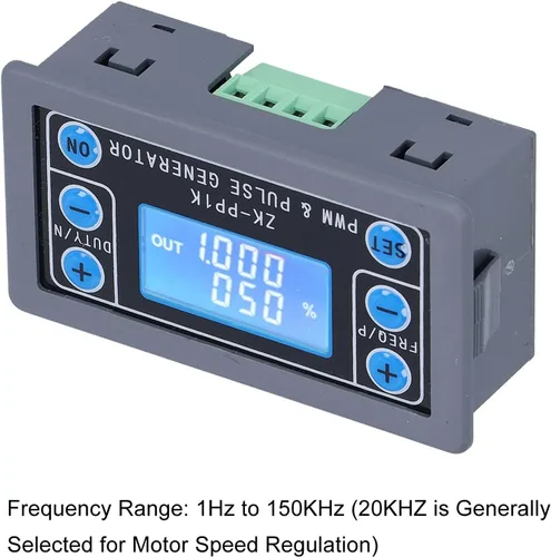 Vista 5 de Generador de señal PWM 1Hz-150kHz, módulo de modulación de ancho de pulso de 3.3V-30V para control de velocidad del motor y ajuste de brillo LED