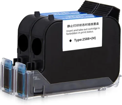Vista 3 de 1PC 2588 Refillable Ink Cartridge 12.7mm TIJ/Handheld Inkjet Printer Solvent Fast Drying Unencrypted Black Red BlueIQ800(1BK with Tools)