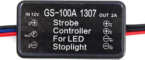 Vista 8 de EVGATSAUTO Controlador estroboscópico de flash, vehículo coche GS-100A 1307 LED freno luz de parada flash alternando izquierda/derecha