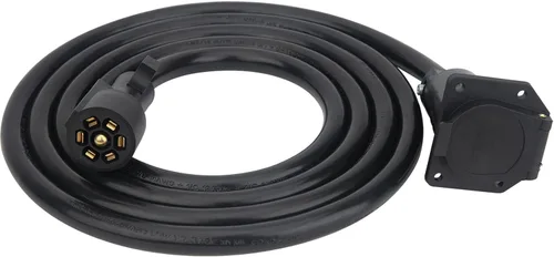 Vista 10 de Extensión de remolque de 7 pines (6 pies)- Extensión de enchufe de remolque de 7 vías, extensión de enchufe de remolque de 7 hojas, conector