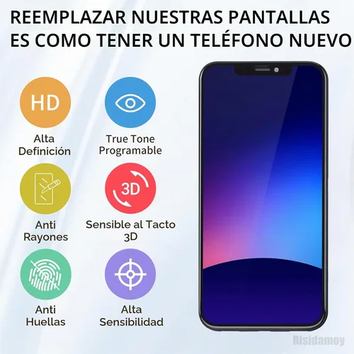 Vista 5 de Pantalla de repuesto para iPhone Xs LCD de 5.8 pulgadas con altavoz de oído