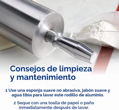 Vista 9 de New Star Foodservice 37500 Rodillo de aluminio extra resistente para restaurante, 13 pulgadas, color plateado