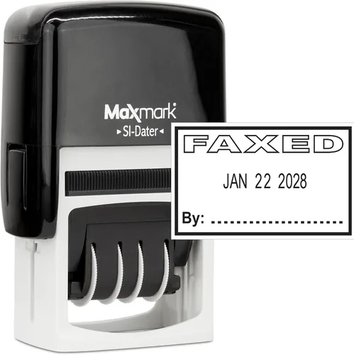 Vista 40 de MaxMark Sello de Fecha Autoentintado para Oficina con Frase Aprobada - Tinta Negra