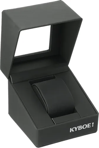 Vista 3 de KYBOE Reloj casual de cuarzo de acero inoxidable y silicona