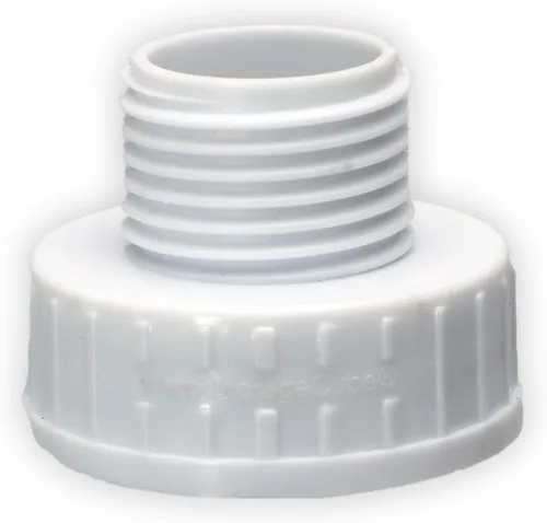 Vista 2 de WaterStorageCube 2 accesorios de conexión de manguera para cubos y bolsas plegables de agua, plástico de grado alimenticio, se adapta a mangueras