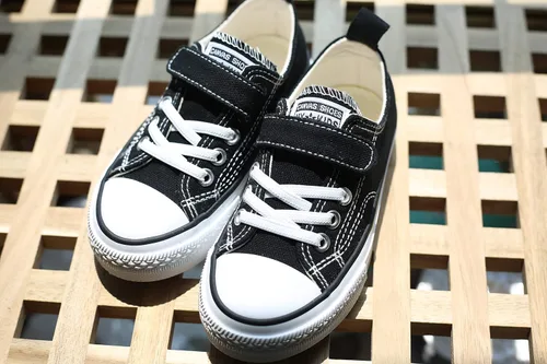 Vista 7 de justwaner Zapatos de lona para niños y niñas, ligeros, transpirables, con velcro para correr