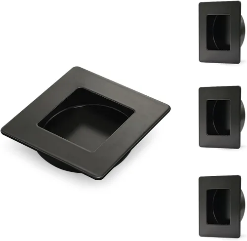 Vista 10 de HOMOTEK Tiradores de puerta de armario cuadrados de 2-3/4 pulgadas empotrados y deslizantes para dedos, diámetro interior de 2-1/8 pulgadas (54mm)