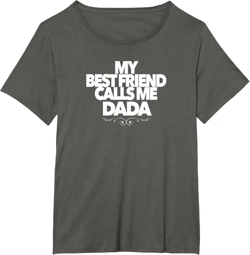 Vista 30 de My Best Friend Calls ME DADA Funny Baby Shower Present dad T-Shirt Asphalt Grey