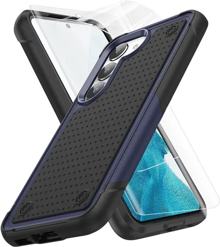 Vista 99 de Jeylly Funda para Samsung Galaxy S10 Plus S10+, ajuste delgado, doble capa, resistente, absorción de golpes, TPU con carcasa trasera de Negro