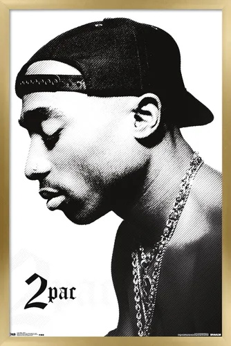 Vista 10 de Trends International Tupac - Póster de pared de perfil, 14.725 x 22.375 pulgadas, versión enmarcada de madera de granero Versión enmarcada Barnwood