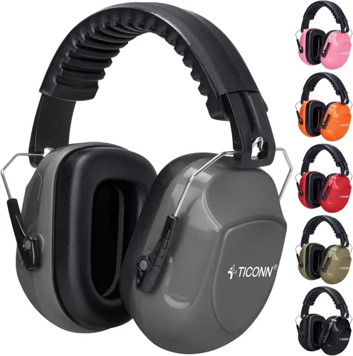 Vista 13 de TICONN Noise Cancelling Ear Muffs for Adults, SNR 33dB Hearing Protection, Adjustable Safety Earmuffs for Construction