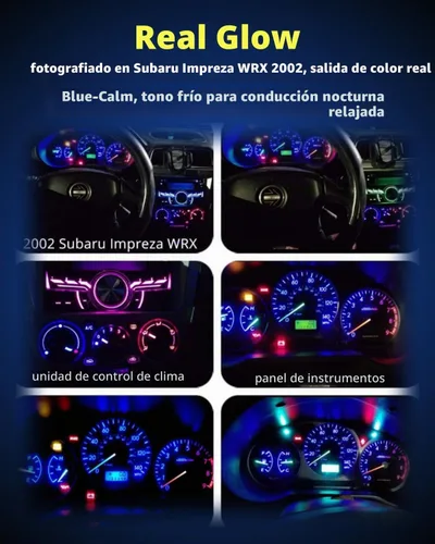Vista 4 de WLJH 74 focos LED para salpicadero Mini T5 2721 27 37 286 cuña enchufe de giro PC74 para panel de instrumentos automotor, juego de luces indicadoras